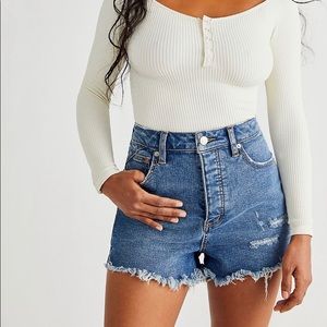 Free People Crvy Vintage High Rise Shorts